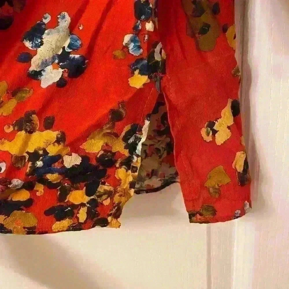 Lafayette 148 New York Sela Floral Print Silk Blouse - Picture 6 of 6